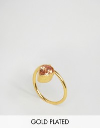 Кольцо с камнем в форме капли Ottoman Hands - Золотой