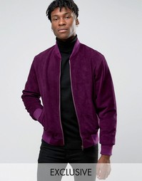 Замшевая куртка-пилот Reclaimed Vintage - Фиолетовый