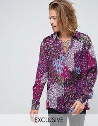 Фестивальная рубашка классического кроя Reclaimed Vintage - Черный