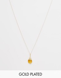 85-сантиметровое позолоченное ожерелье Mirabelle Amber - Золотой