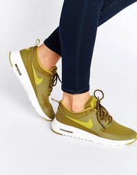 Кроссовки цвета хаки Nike Air Max Thea - Зеленый