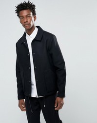 Шерстяная куртка с накладными карманами Bellfield - Черный