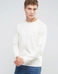 Белый джемпер слим в фактурную полоску Farah - Белый