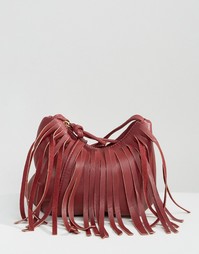 Сумка через плечо с бахромой Yoki Fashion - Красный