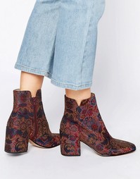 Ботильоны на блочном каблуке с цветочным принтом ALDO Sully - Мульти