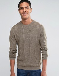 Хлопковый джемпер с косичками ASOS - Зеленый
