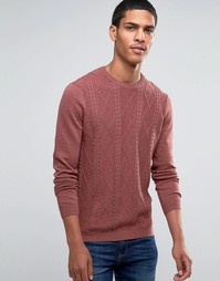 Хлопковый джемпер с косичками ASOS - Красный