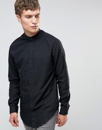 Рубашка с воротом на пуговице Selected Homme - Черный