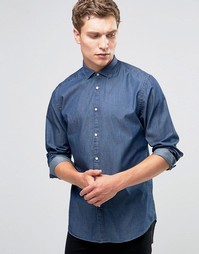 Рубашка из ткани шамбре Jack &amp; Jones Premium - Темно-синий