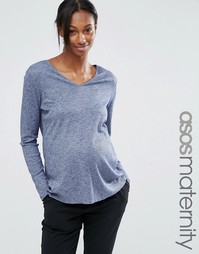 Топ для беременных с V‑образным вырезом ASOS Maternity - Темно-синий