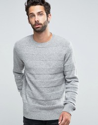 Джемпер из овечьей шерсти Edwin - Серый