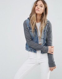 Джинсовая куртка с капюшоном Hollister - Синий