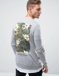 Облегающая трикотажная куртка‑пилот с принтом Freedom ASOS - Серый