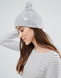 Серая шапка-бини с помпоном Jack Wills - Серый