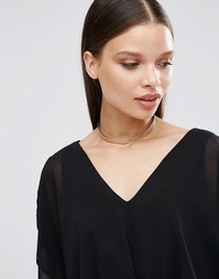 Серебристое ожерелье-чокер ALDO - Серебряный