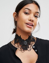 Ожерелье-чокер с цветочной отделкой ALDO - Черный