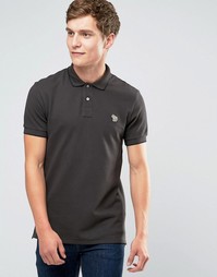 Коричневая футболка-поло узкого кроя с логотипом Paul Smith - Коричневый