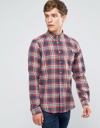 Красно-синяя рубашка слим в клетку Paul Smith - Красный