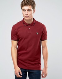 Красная футболка‑поло слим с длинными рукавами и логотипом Paul Smith - Красный