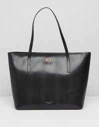 Черная кожаная сумка‑шоппер с бантиком Ted Baker - Черный