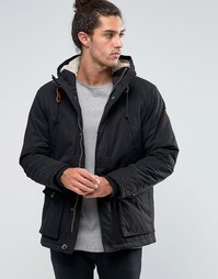 Парка с подкладкой Borg на капюшоне Esprit - Черный