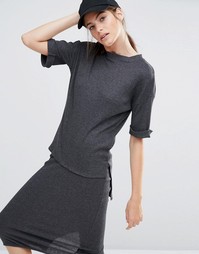 Комбинируемая легкая трикотажная футболка Daisy Street - Серый