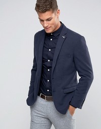 Облегающий трикотажный блейзер Selected Homme - Коричневый