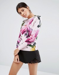 Джемпер тонкой вязки с цветочным принтом Ted Baker Stayce - Мульти