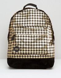 Рюкзак с принтом в ломаную клетку и оттенком металлик Mi Pac - Черный