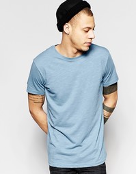 Голубая меланжевая футболка Weekday - Синий