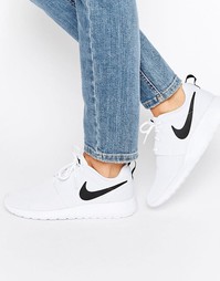 Черно-белые кроссовки Nike Roshe - Белый