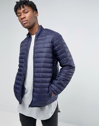 Темно-синяя стеганая куртка ASOS - Темно-синий