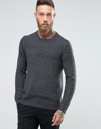 Вязаный джемпер с контрастной кокеткой Ted Baker - Серый