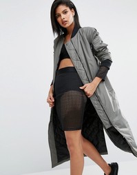 Куртка-пилот макси Nicce London - Зеленый
