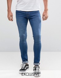 Супероблегающие джинсы Reclaimed Vintage - Синий