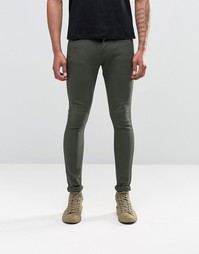 Супероблегающие джинсы цвета хаки Liquor &amp; Poker - Зеленый