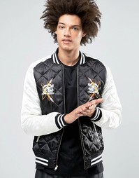 Стеганая атласная куртка Billionaire Boys Club Vegas Souvenir - Черный