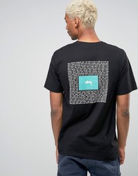 Футболка с принтом на спине Stussy - Черный