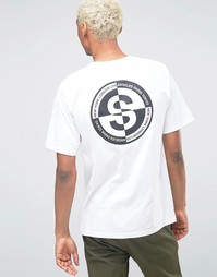 Футболка с принтом сзади Stussy - Белый