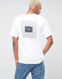 Футболка с принтом Stussy - Белый
