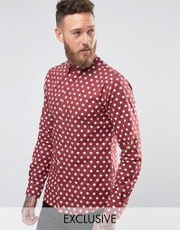 Рубашка с принтом звезд Noose and Monkey - Красный