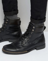 Кожаные ботинки на шнуровке Bellfield Hyder - Черный