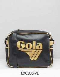 Черно-золотистая сумка почтальона Gola Classic Redford - Мульти