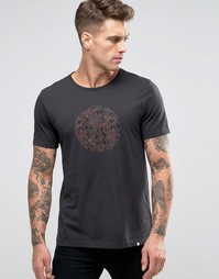 Черная футболка‑поло узкого кроя с принтом логотипа в стиле пейсли Pretty Green - Черный