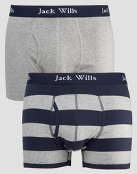 Комплект из 2 боксеров-брифов (серый/темно-синий) Jack Wills - Серый
