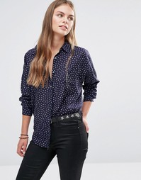 Рубашка с фирменным принтом Maison Scotch - Бежевый