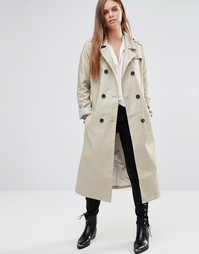 Длинный классический тренч Maison Scotch - Синий