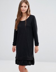 Двухслойное трикотажное платье в спортивном стиле Maison Scotch - Черный