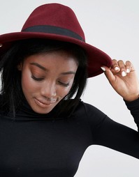 Шерстяная фетровая шляпа с плоскими полями ALDO - Рыжий