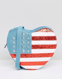 Сумка через плечо в форме сердца с отделкой под американский флаг Skinnydip - Мульти